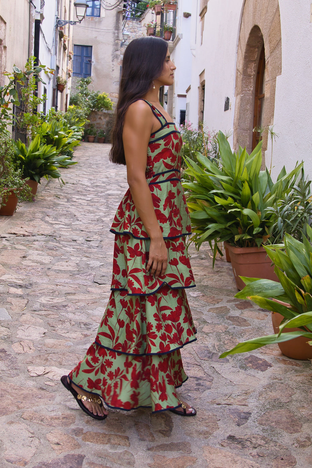 Vestido Amalfi con Volantes Elegantes