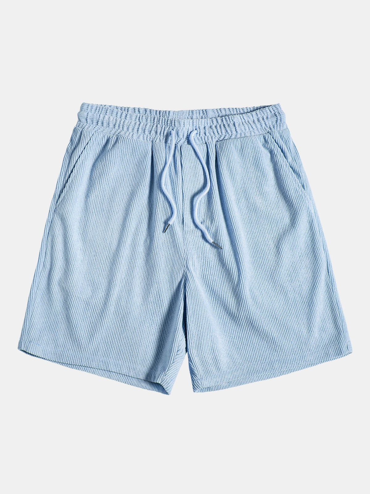 Conjunto de camisa y pantalón corto de pana con botones y mangas cortas