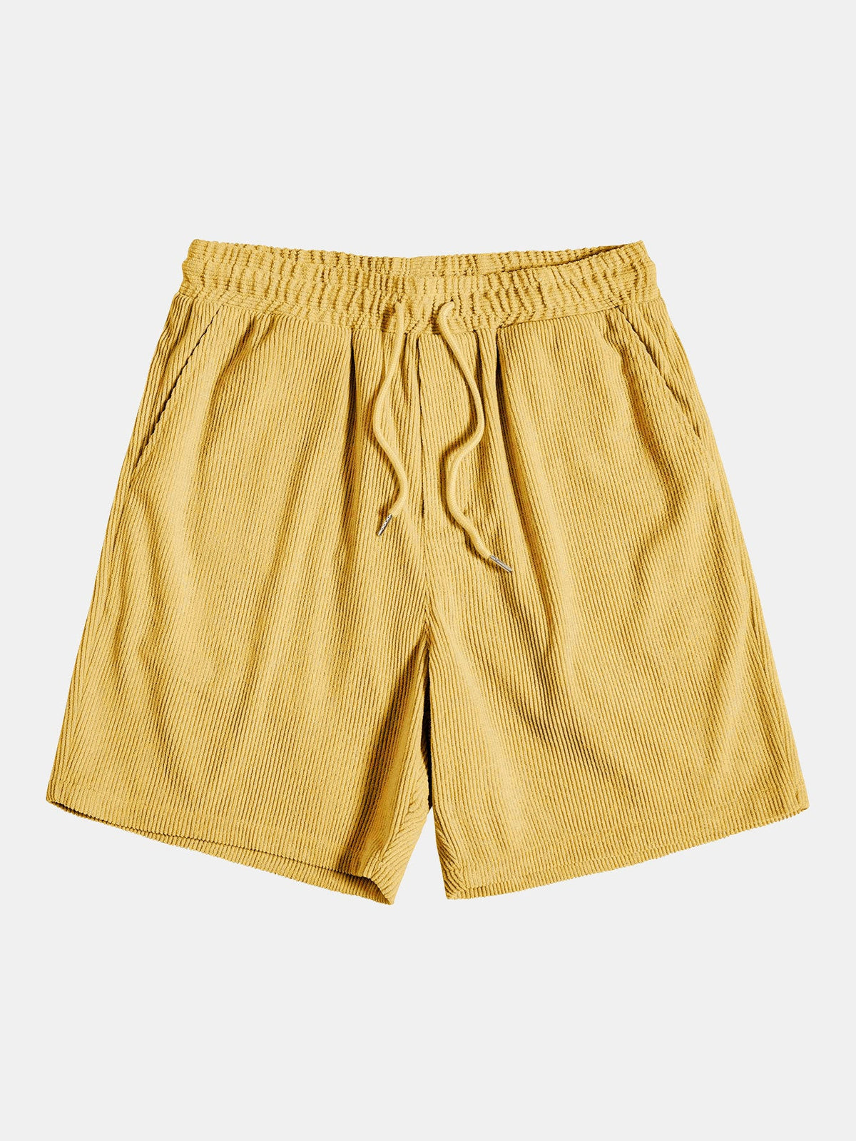 Conjunto de camisa y pantalón corto de pana con botones y mangas cortas