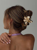 Pinza para el cabello dorada