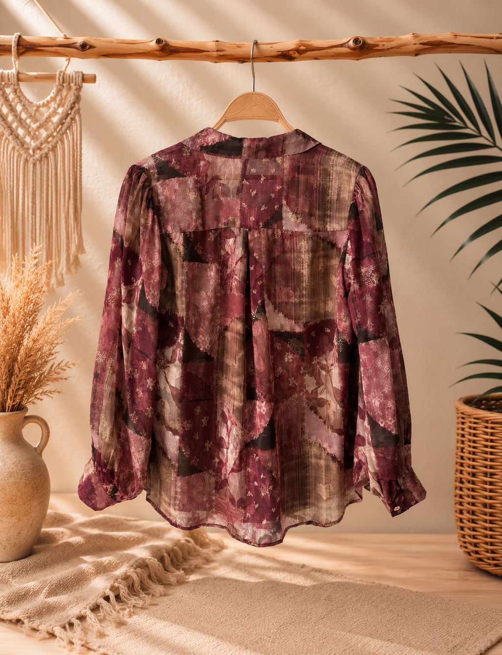 Blusa elegante con flores