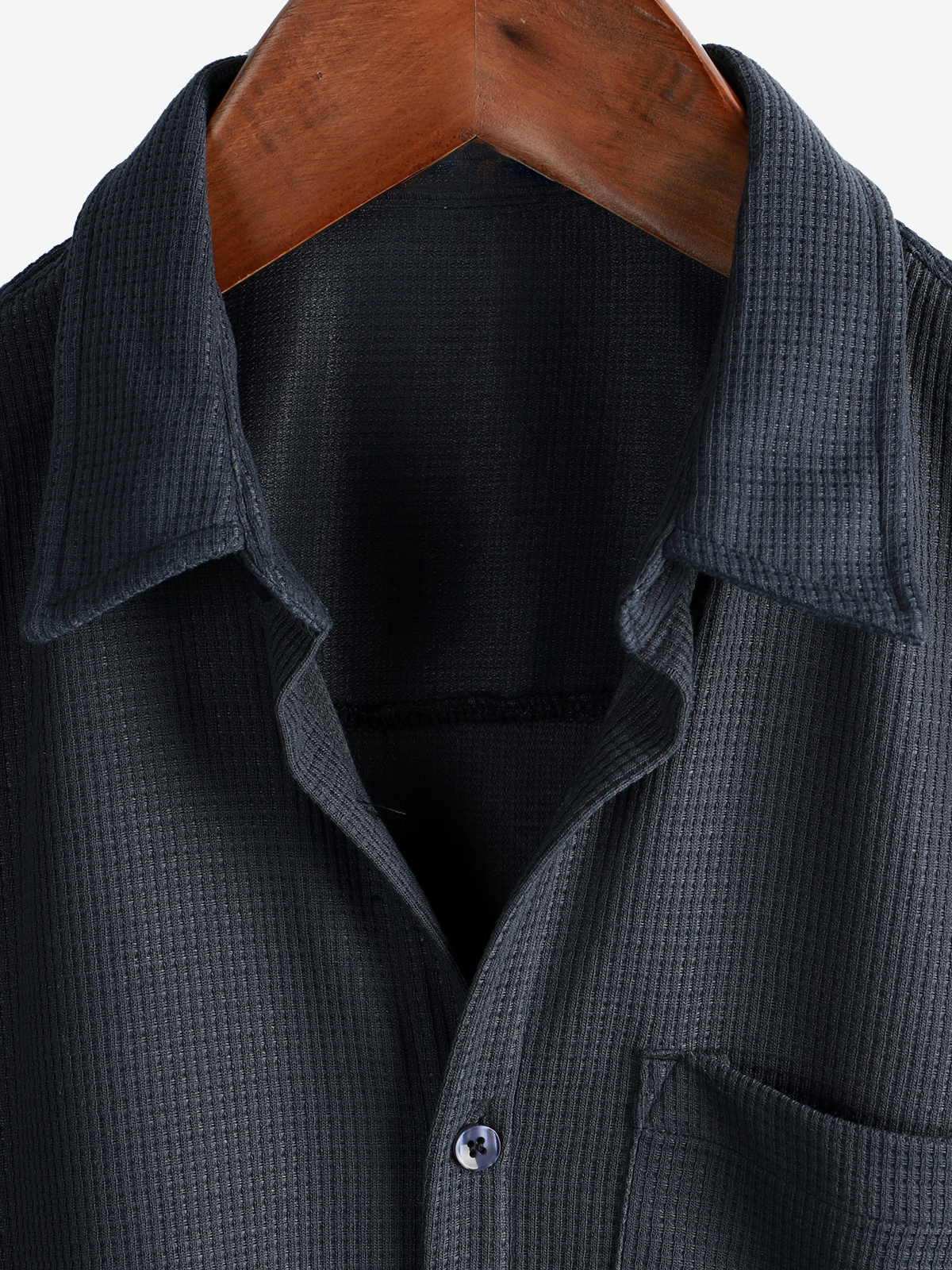Camisa casual de hombre con textura de gofre