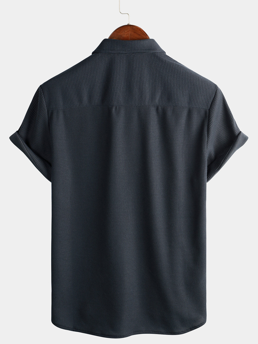 Camisa casual de hombre con textura de gofre
