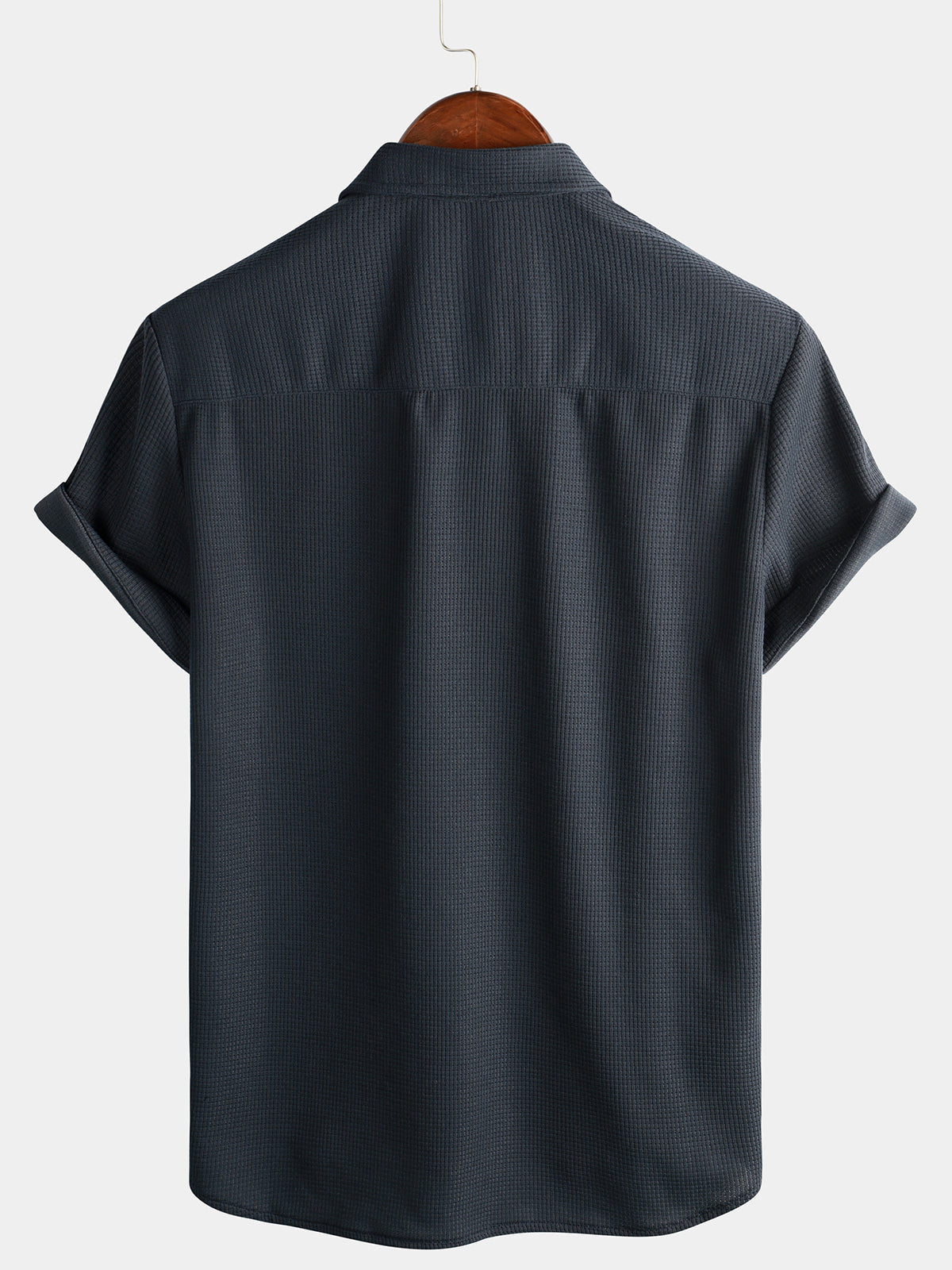 Camisa casual de hombre con textura de gofre