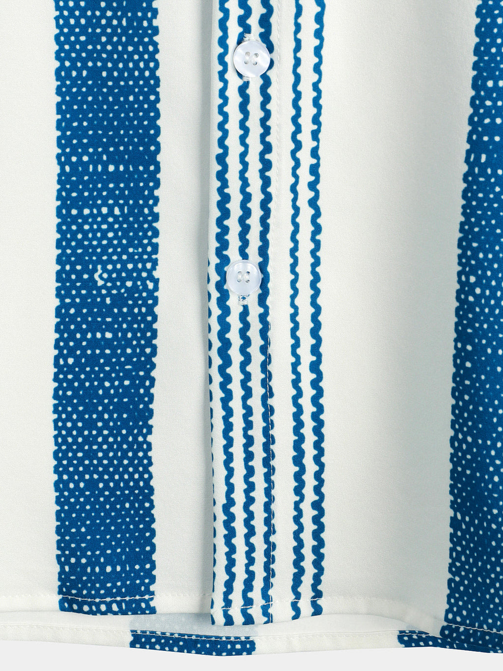 Camisa casual azul de manga corta para hombre