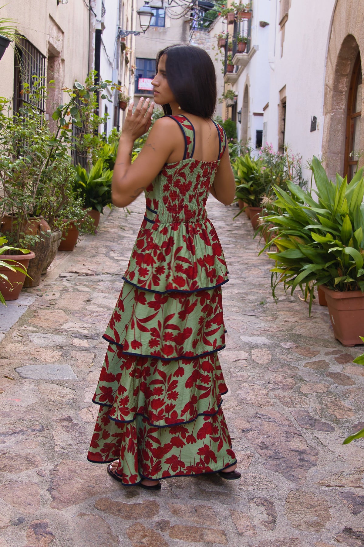 Vestido Amalfi con Volantes Elegantes