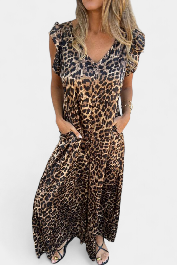 Isela | Mono de leopardo con escote en V