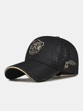 Gorra de béisbol para hombre con bordado, malla transpirable y ajuste regulable