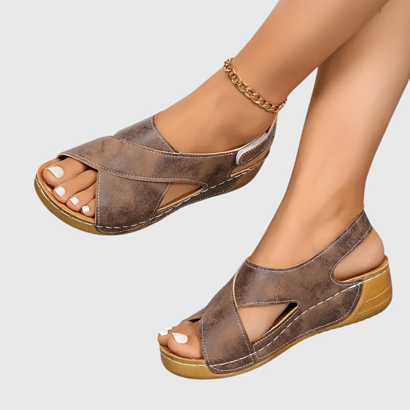 Angelina™ | Sandalias elegantes de ante con plantilla de máximo confort
