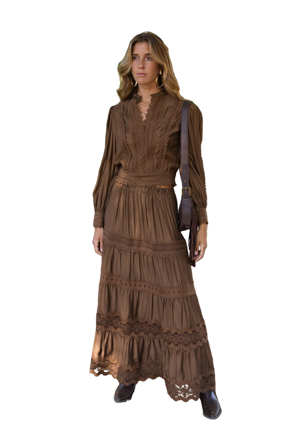 Blusa Boho Camel Elegante y Versátil