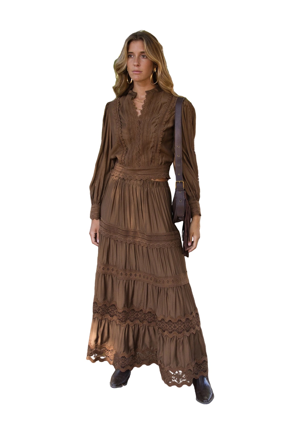 Blusa Boho Camel Elegante y Versátil