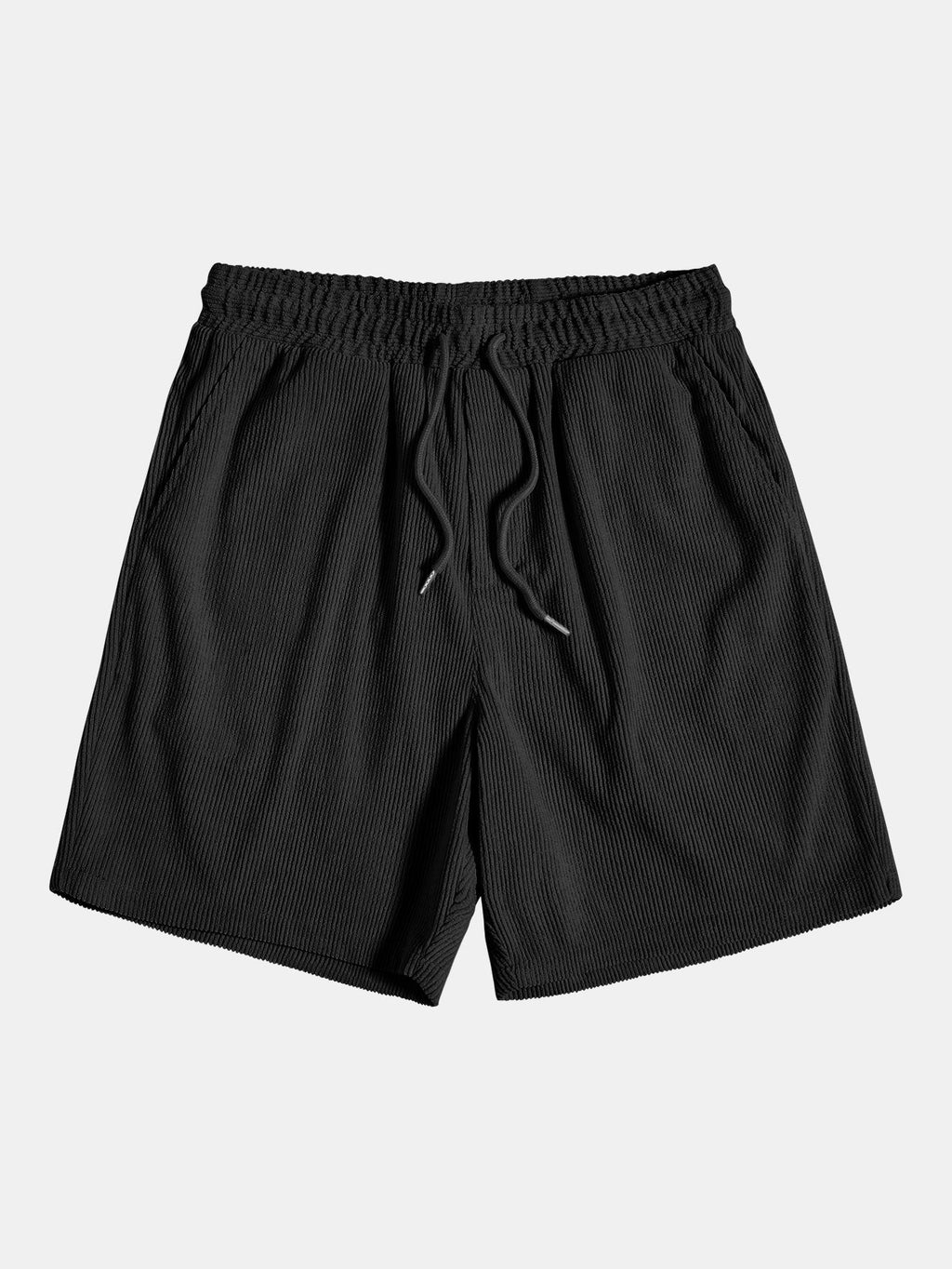 Conjunto de camisa y pantalón corto de pana con botones y mangas cortas