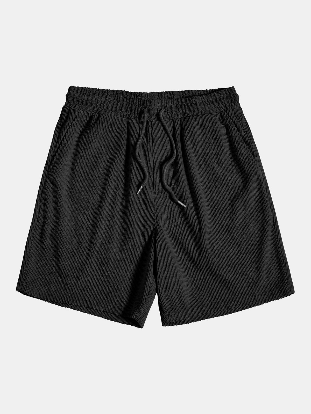 Conjunto de camisa y pantalón corto de pana con botones y mangas cortas