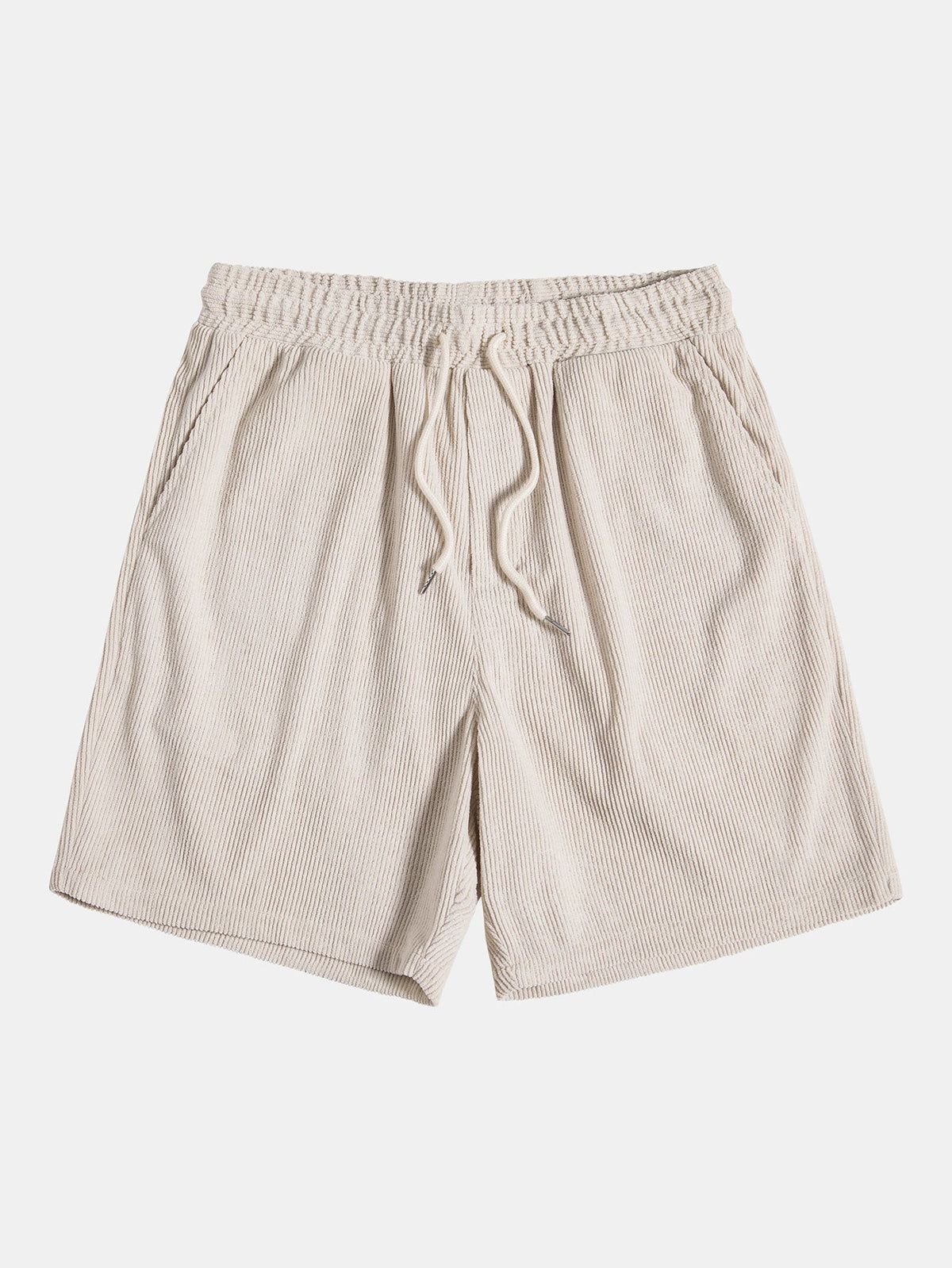 Conjunto de camisa y pantalón corto de pana con botones y mangas cortas