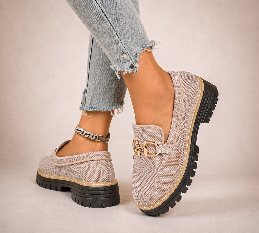 Mocasines Transpirables de Malla con Suela Gruesa y Estilo Moderno