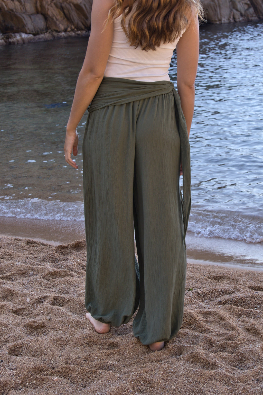 Pantalón Brisa Elegante con Fajín Ajustable