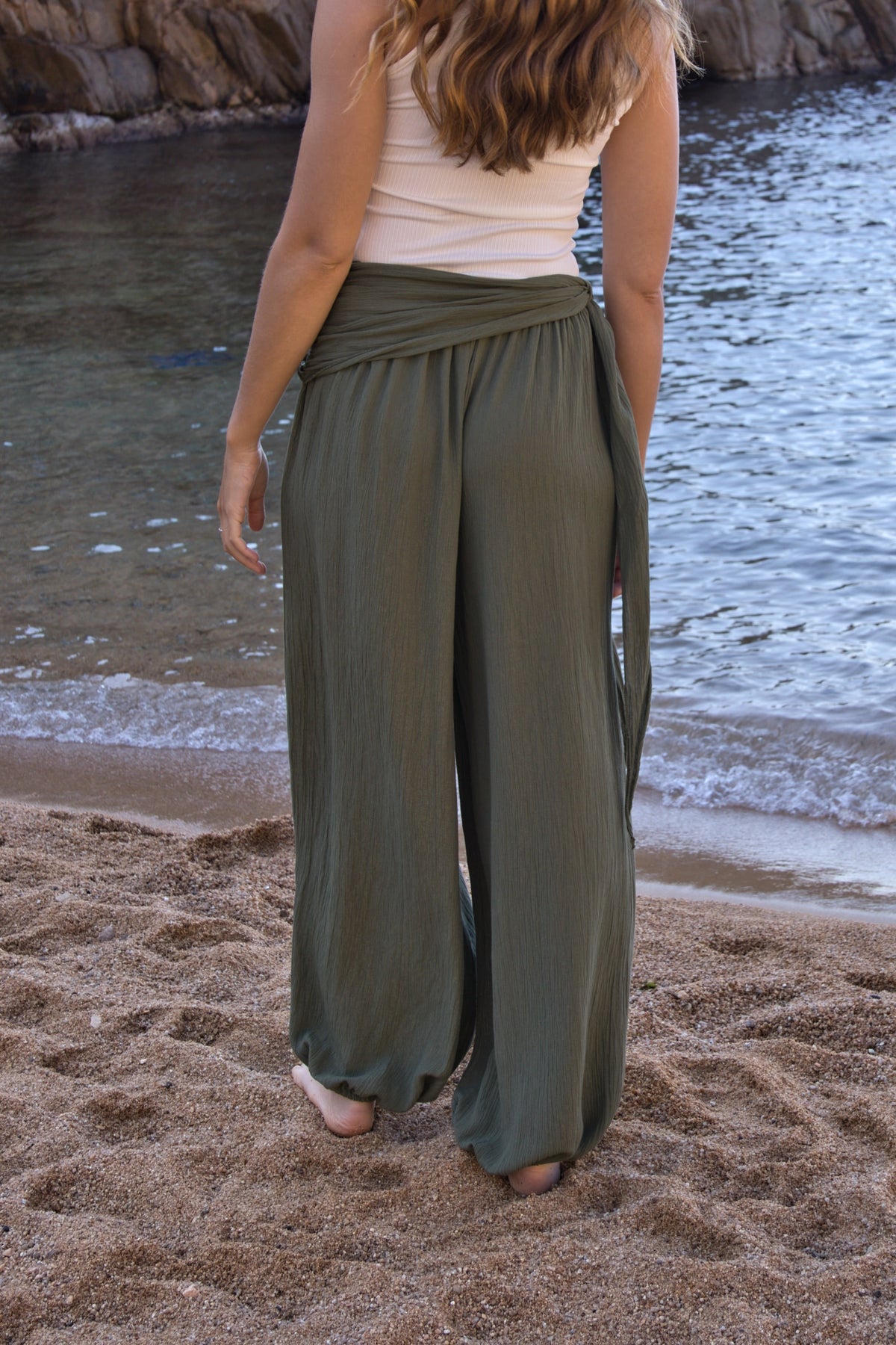 Pantalón Brisa Elegante con Fajín Ajustable