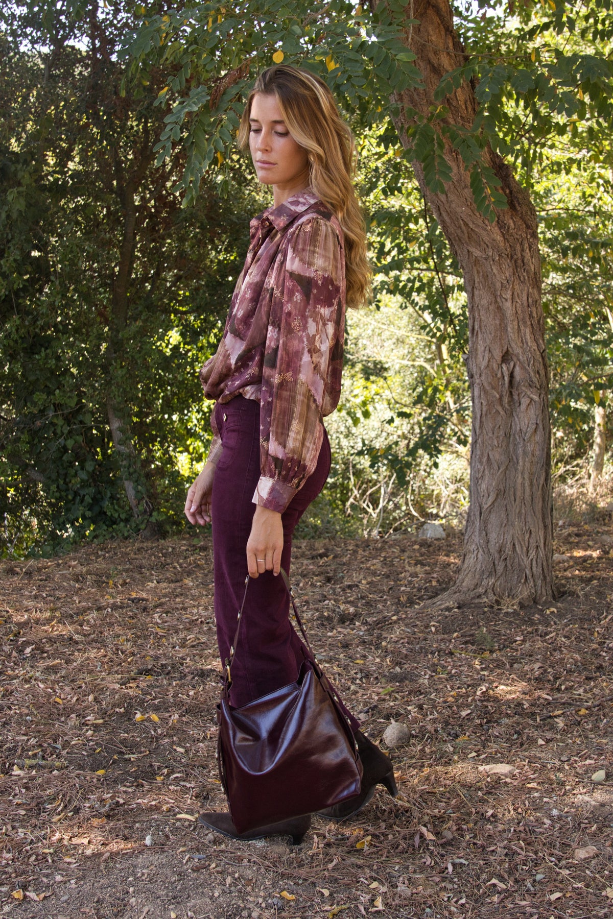 Blusa elegante con flores