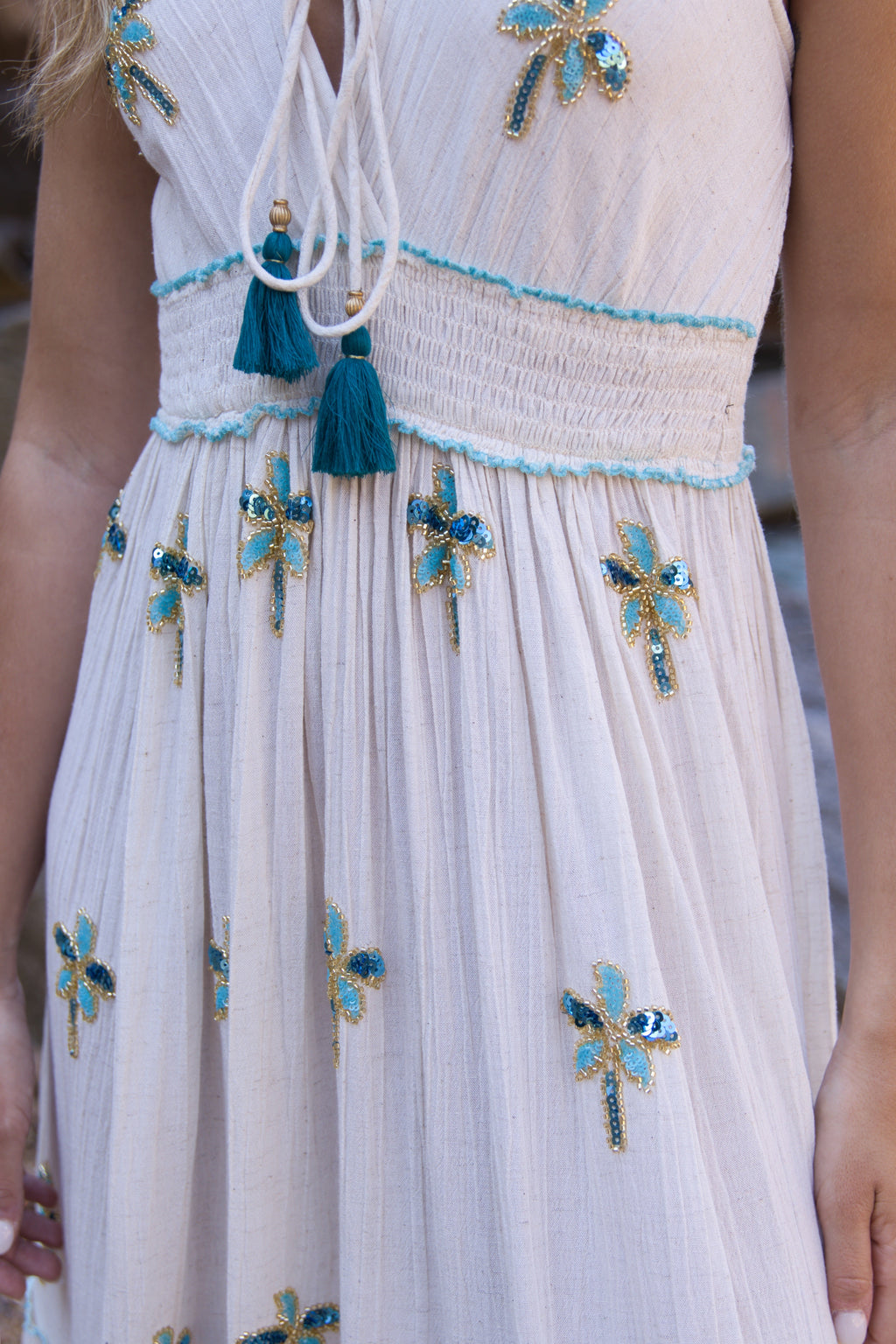 Vestido Largo Palm Beach Elegante