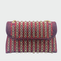 Alba | Elegante bolso de hombro con cadena sofisticada y diamantes de colores