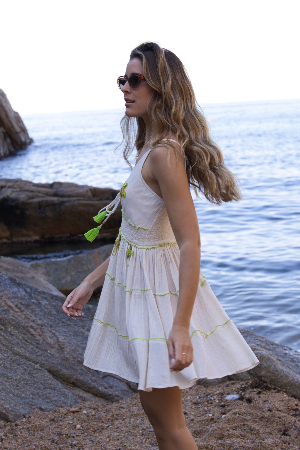 Vestido Boho Palm Beach Corto