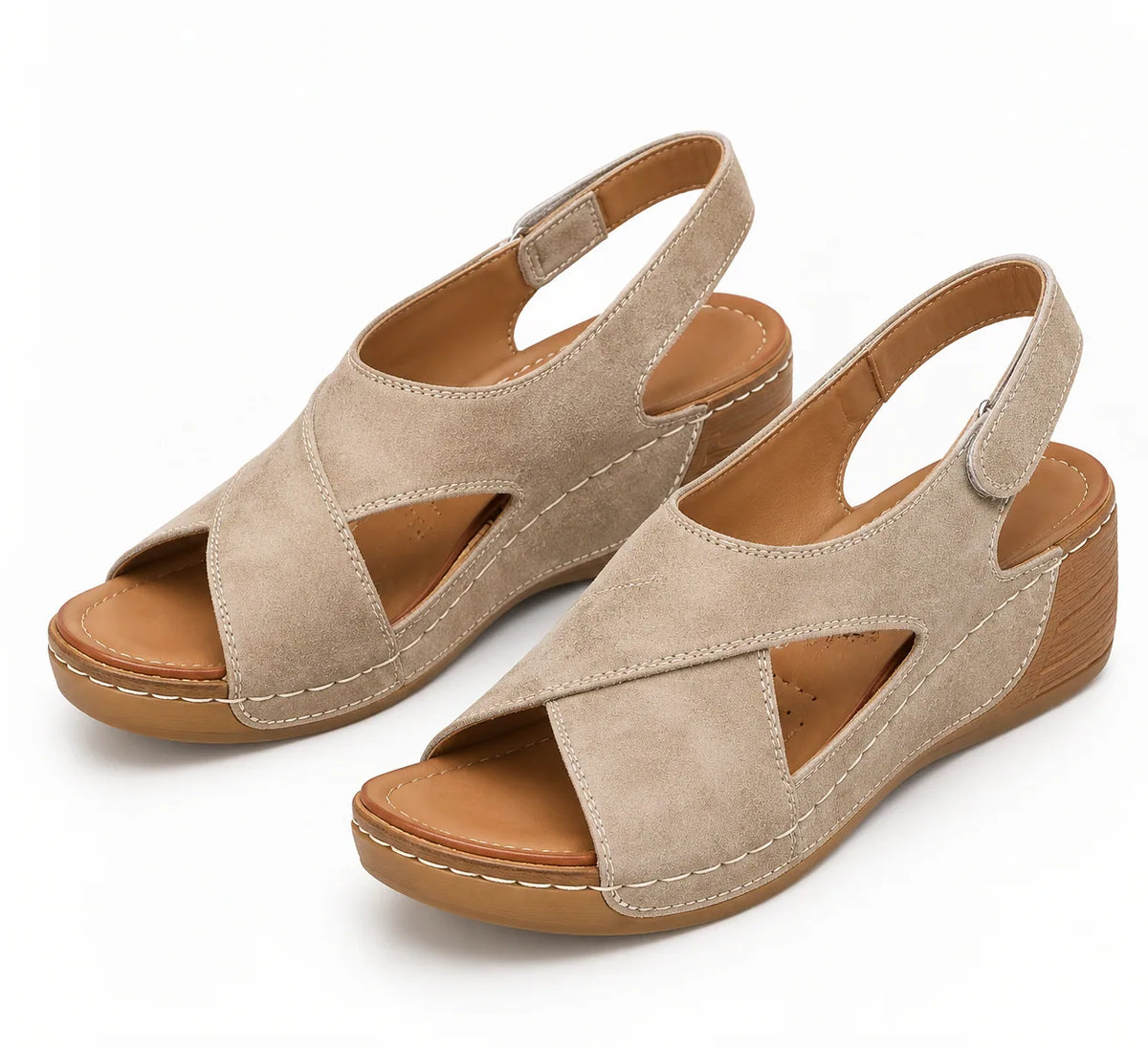 Angelina™ | Sandalias elegantes de ante con plantilla de máximo confort