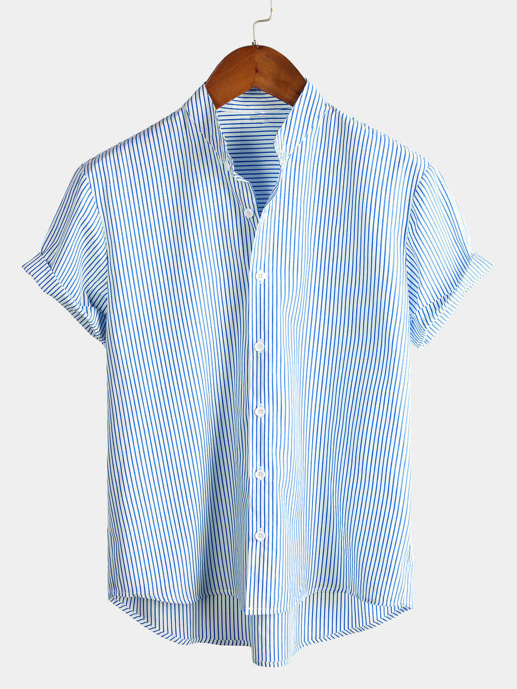 Camisade algodón para hombre con cuello mangas cortas