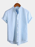 Camisade algodón para hombre con cuello mangas cortas