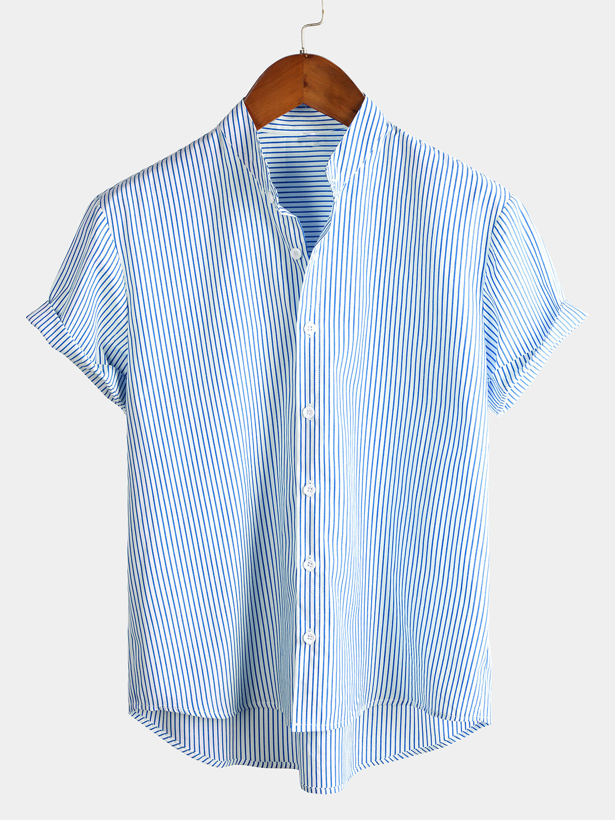 Camisade algodón para hombre con cuello mangas cortas