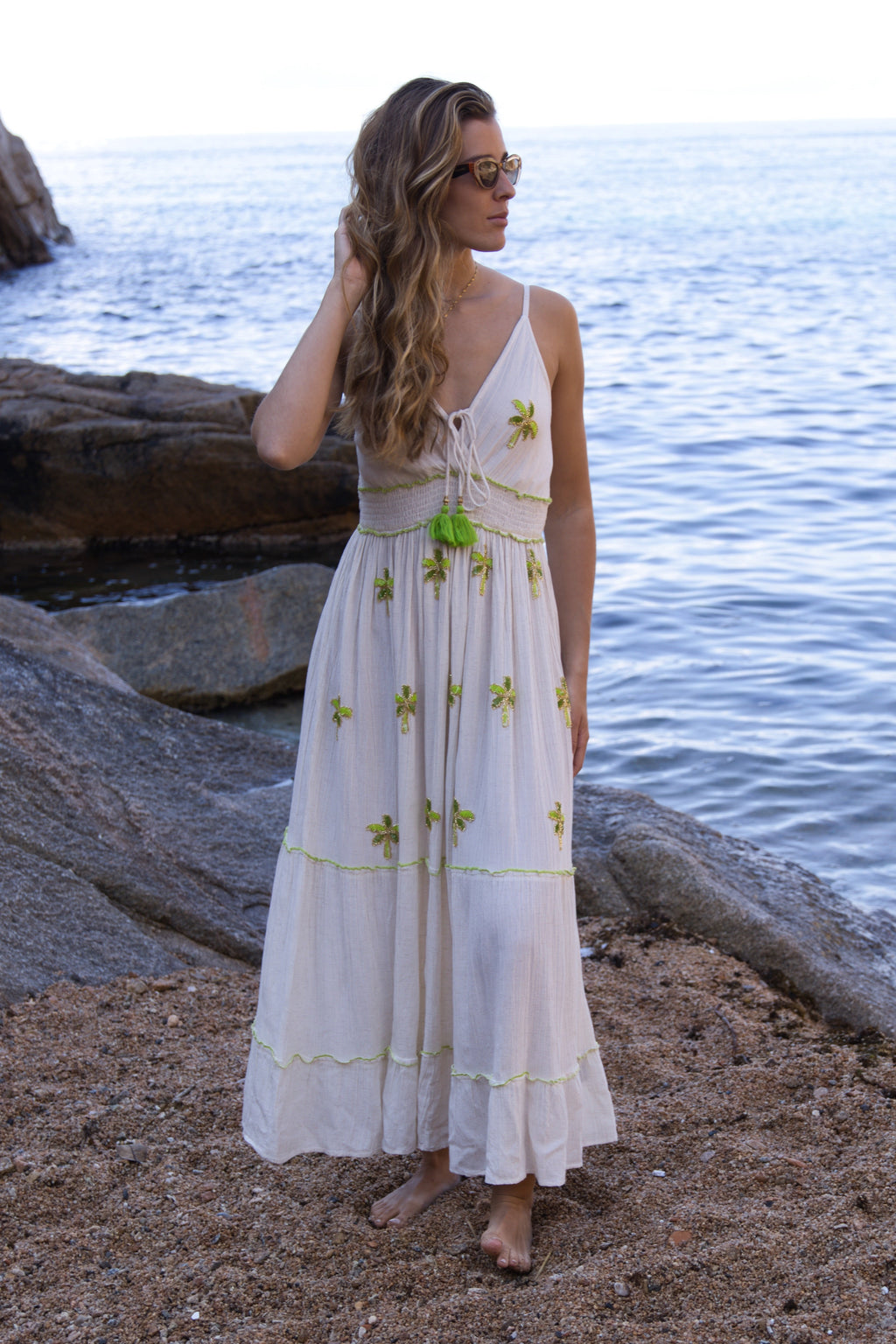 Vestido Largo Palm Beach Elegante