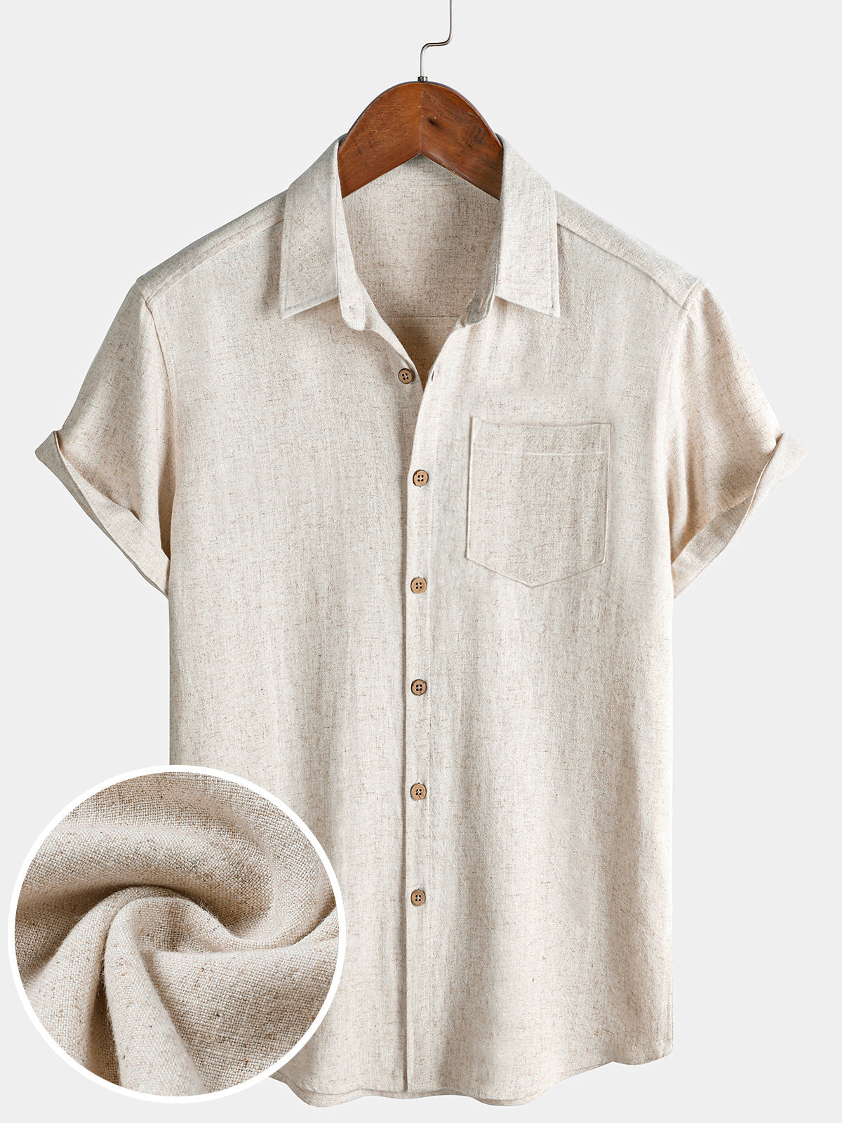 Camisa deportiva cómoda  de manga corta para hombre