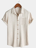 Camisa deportiva cómoda  de manga corta para hombre