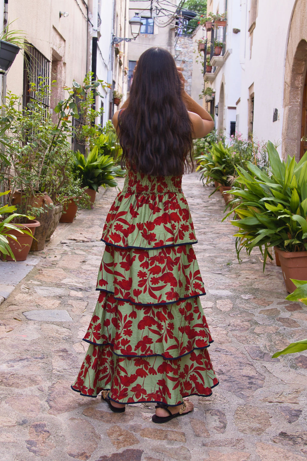 Vestido Amalfi con Volantes Elegantes