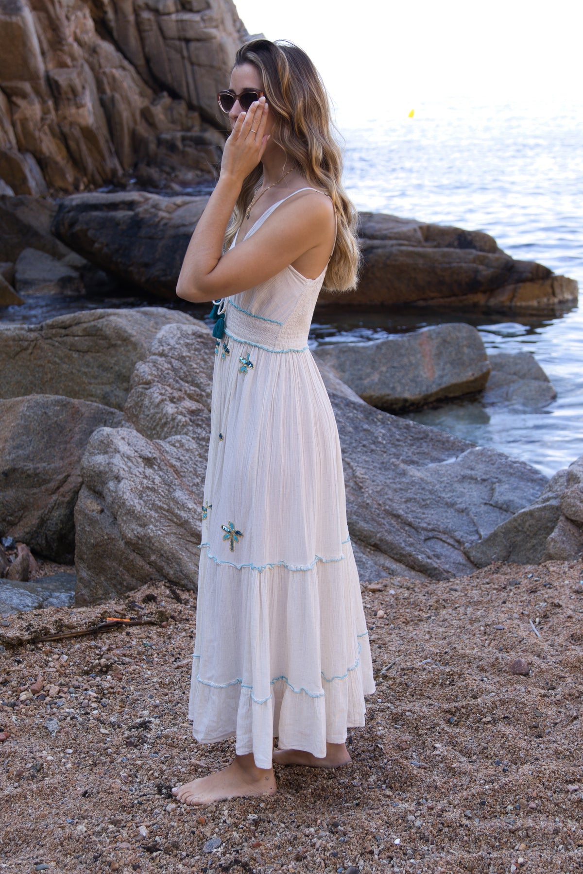 Vestido Largo Palm Beach Elegante