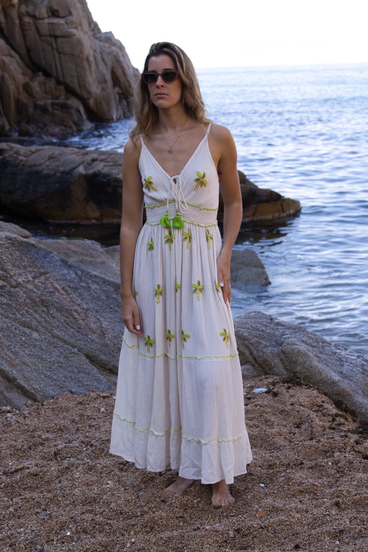 Vestido Largo Palm Beach Elegante