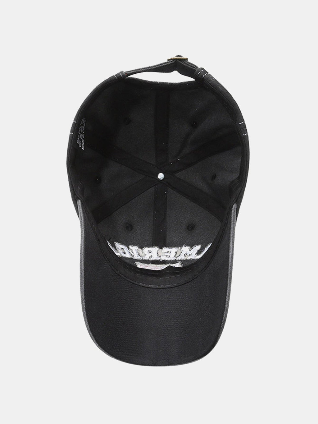 Gorra de béisbol vintage 1776 con efecto desgastado, acabado lavado y bordado de la bandera estadounidense