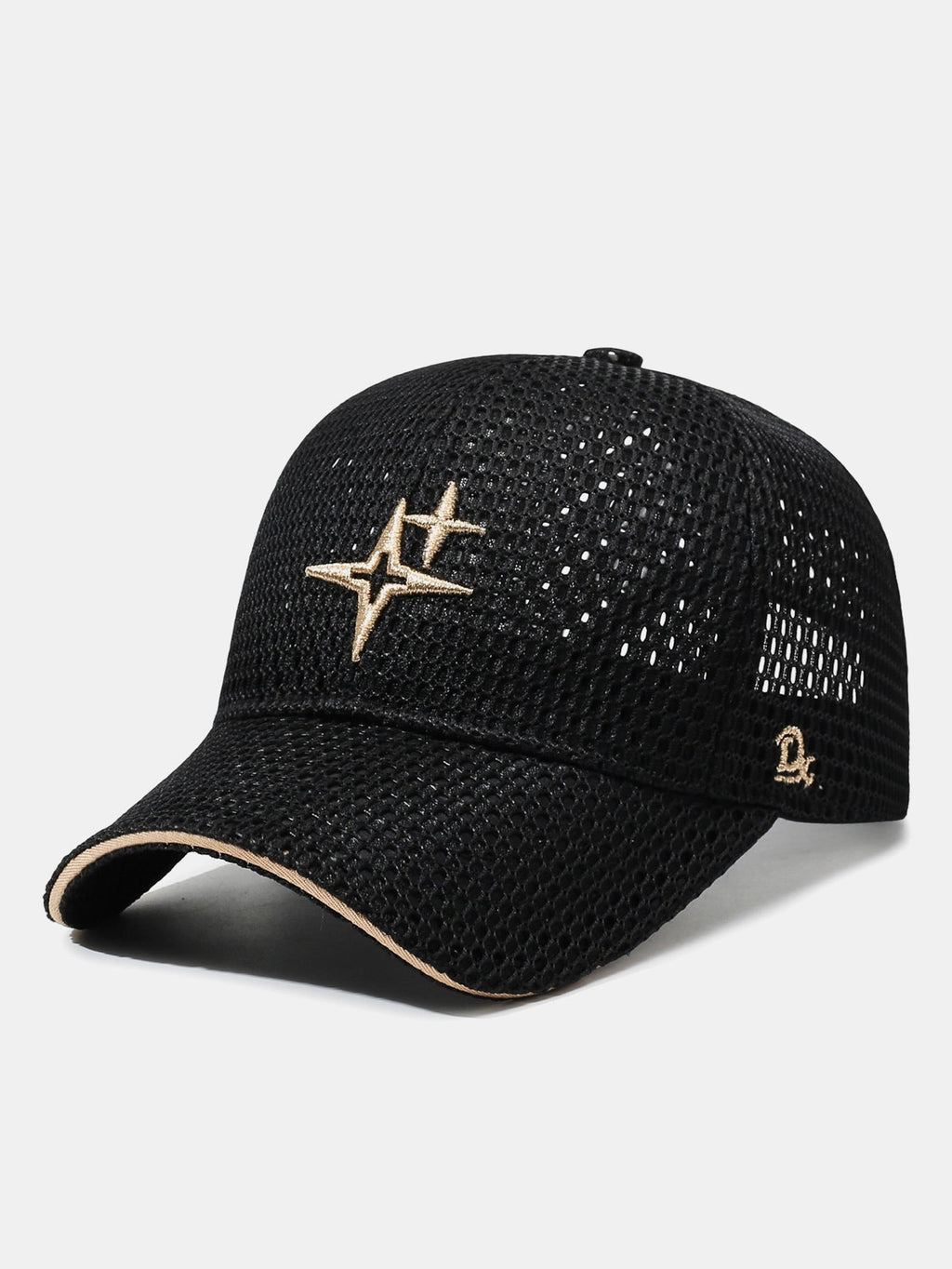 Gorra Deportiva Transpirable de Malla con Estrella Bordada | Ajustable, Ligera y de Secado Rápido para un Estilo Casual