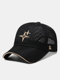 Gorra Deportiva Transpirable de Malla con Estrella Bordada | Ajustable, Ligera y de Secado Rápido para un Estilo Casual