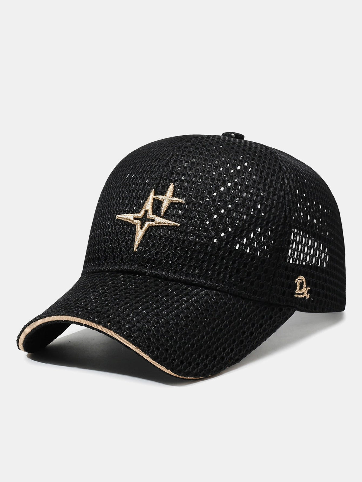 Gorra Deportiva Transpirable de Malla con Estrella Bordada | Ajustable, Ligera y de Secado Rápido para un Estilo Casual