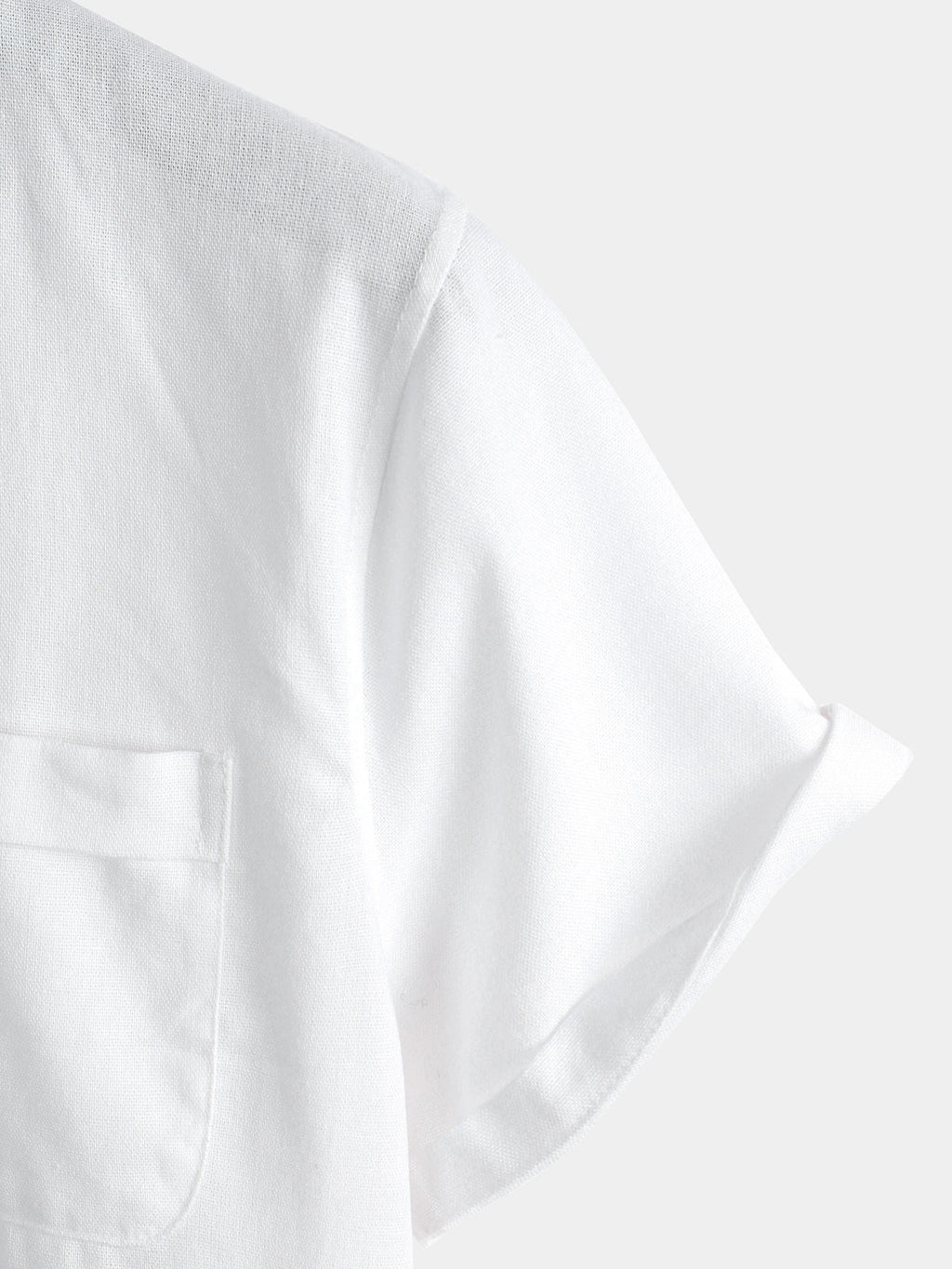 Camisa de hombre de color liso con cuello mao