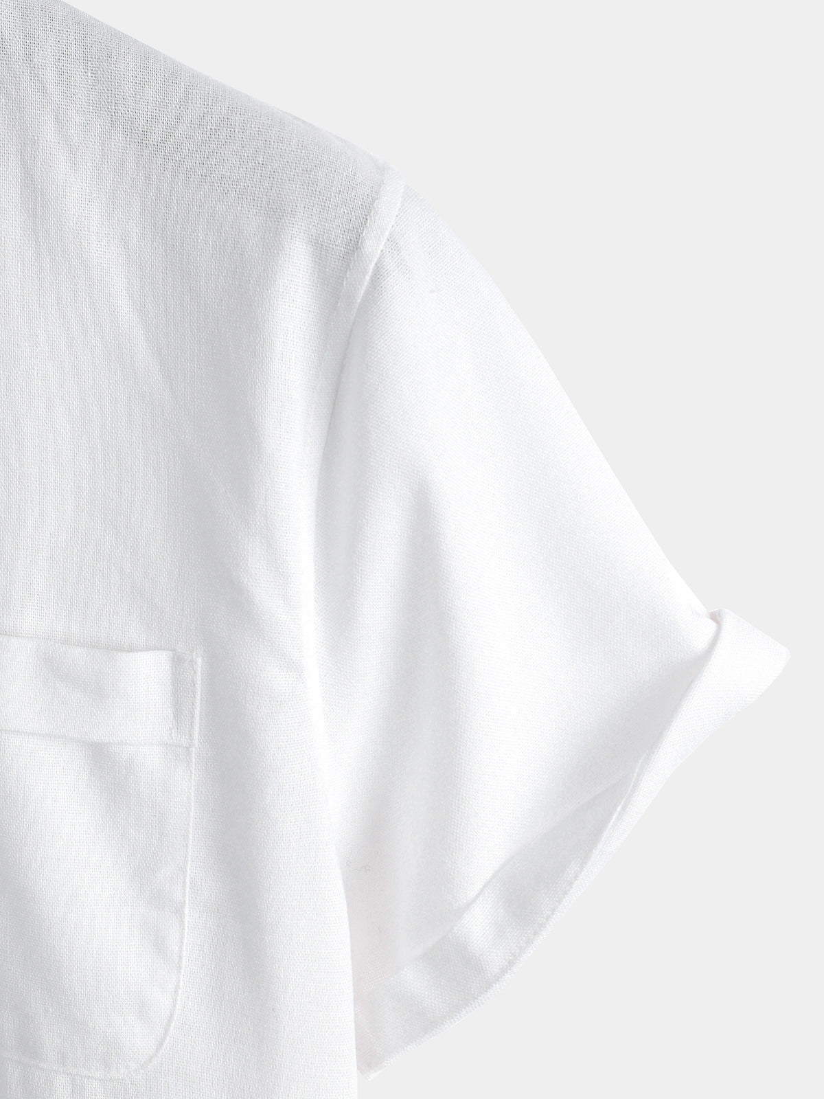 Camisa de hombre de color liso con cuello mao