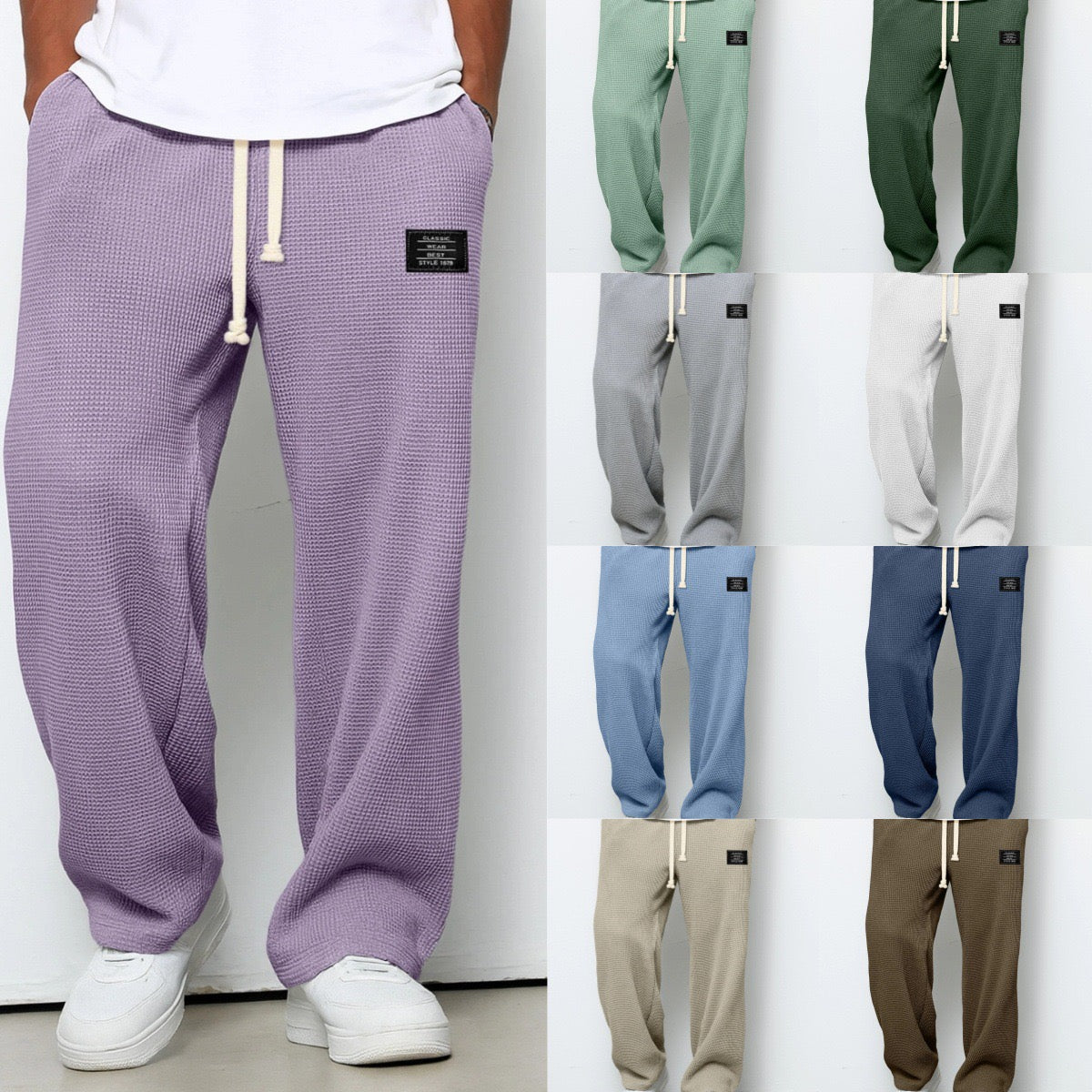 Samuel | Pantalón de pierna ancha con cintura ajustable para mayor comodidad
