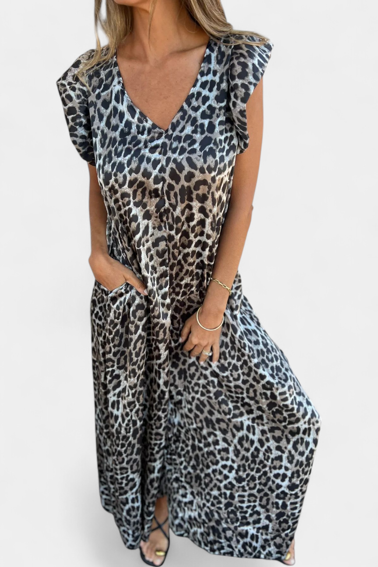 Isela | Mono de leopardo con escote en V