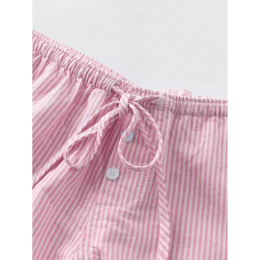 Pantalones bóxer a rayas para mujer