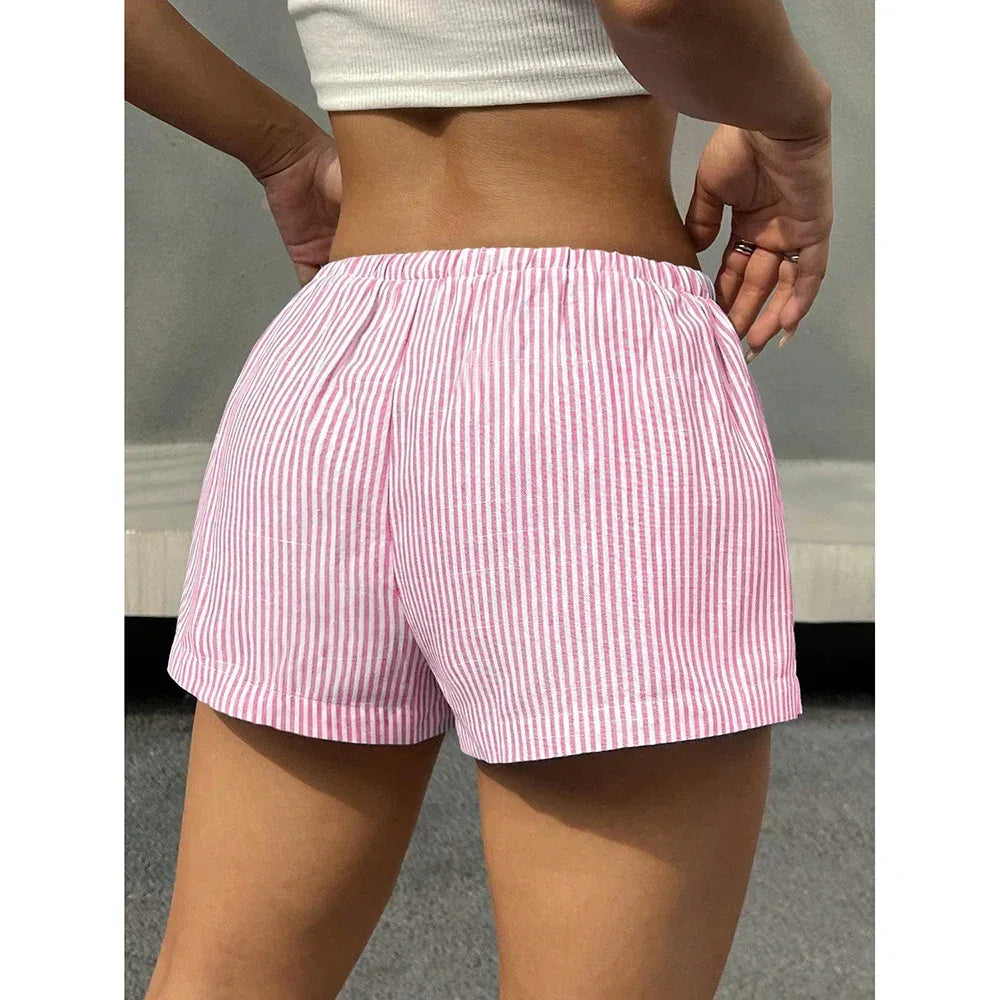 Pantalones bóxer a rayas para mujer