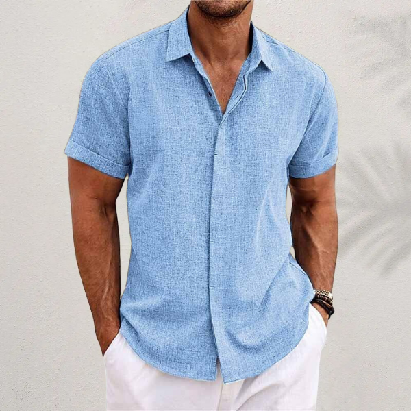 Camisa Casual de Manga Corta para Hombre