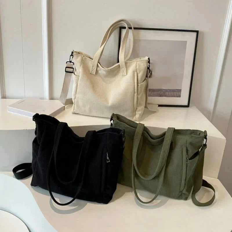 Bolso tote Alma acanalado con elegante detalle de cuerda