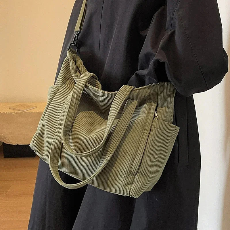 Bolso tote Alma acanalado con elegante detalle de cuerda