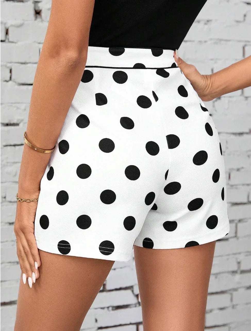 Pantalones cortos de cintura alta para mujer
