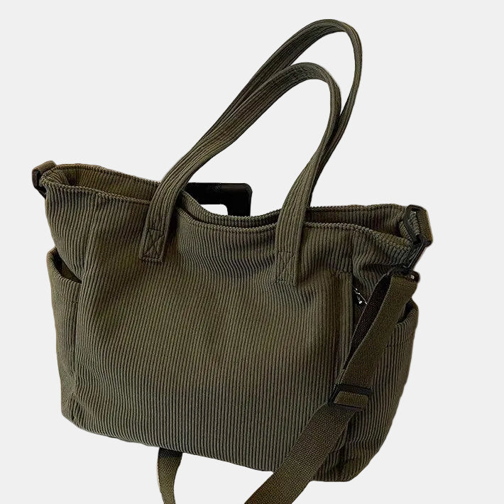 Bolso tote Alma acanalado con elegante detalle de cuerda